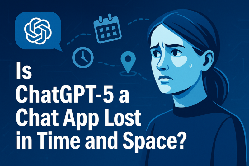Is ChatGPT-5 a Chat App Lost in Time and Space?